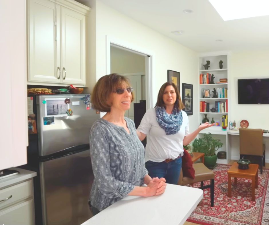 Stacy and her mother, Lee inside their home