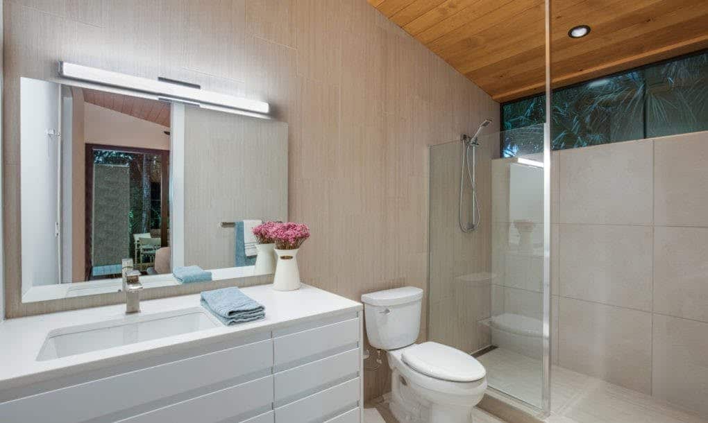 A bathroom with a minimal look.