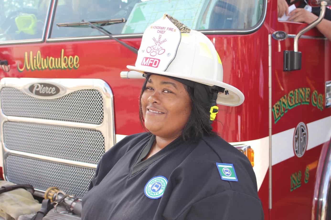 Chanaye Brown honored by Milwaukee Fire Department 