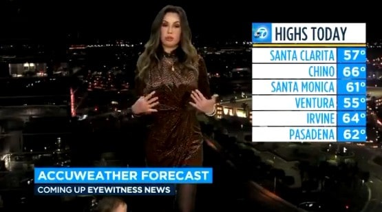 Leslie Lopez doing her AccuWeather forecast on January 8