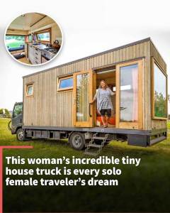 Tiny house truck is every solo female traveler's dream