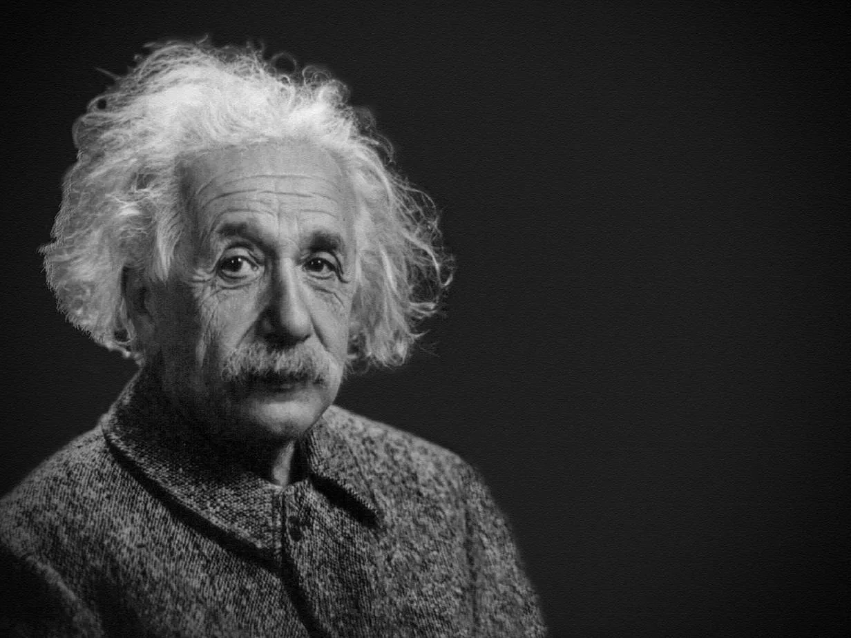 A portrait of Albert Einstein