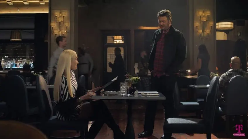 Gwen Stefani and Blake Shelton in a T-Mobile ad