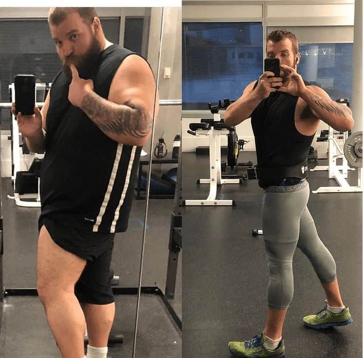 Mitch Fuhlman showing his weight loss progress