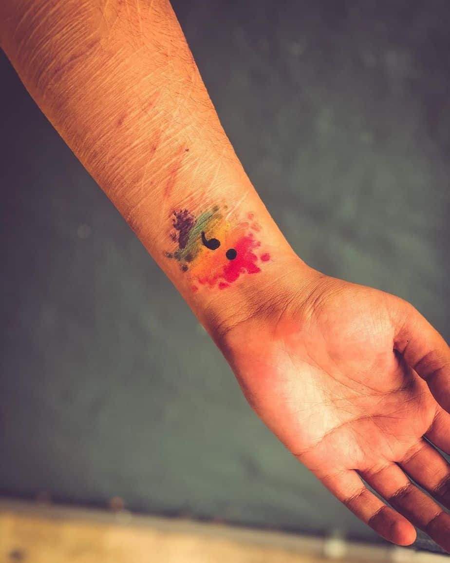 Semi colon flower tattoo | Unique semicolon tattoos, Semicolon tattoo,  Birth flower tattoos