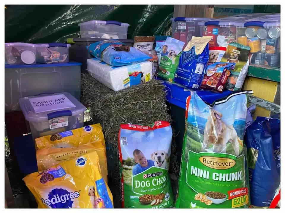 Couple sets up pet food pantry in their front yard so struggling pet