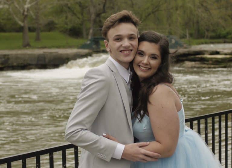 Adrianna Rust and Parker Keith Smith during prom night