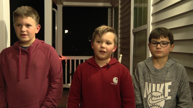 Three boys who filled a candy bowl with their own treats after they saw it was empty