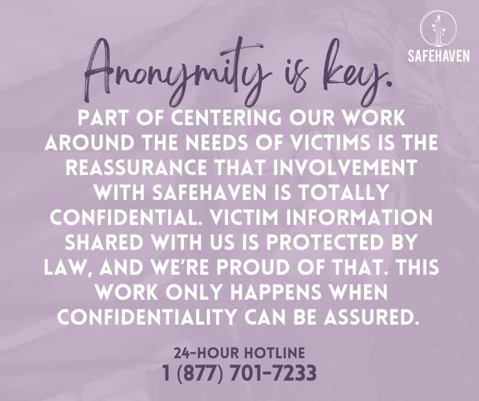 A post about anonymity by SafeHaven