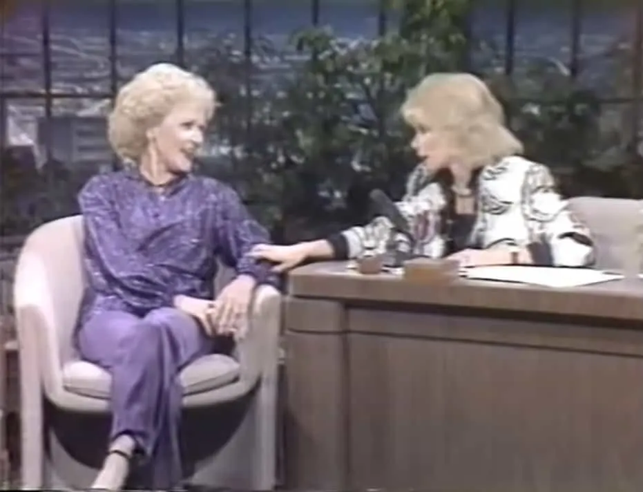 Betty White and Joan Rivers during a "The Tonight Show" episode aired in 1983