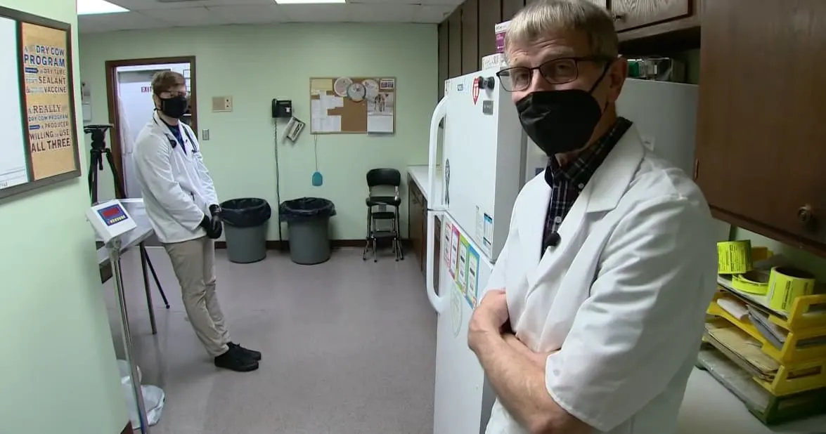 Dr. Robert Bogan and Dr. Zach Adams inside the clinic
