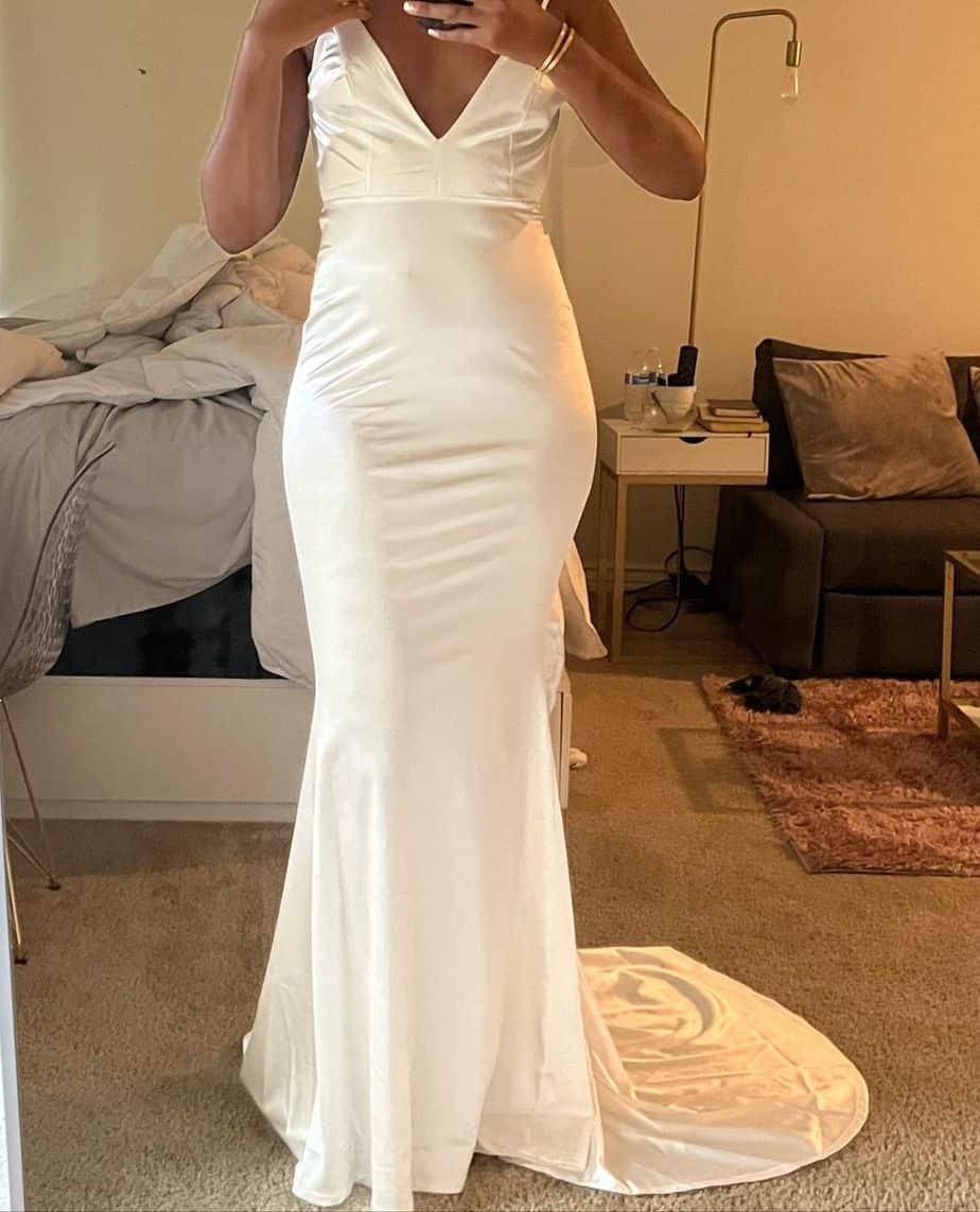 Kiara Brokenbrough's $47 wedding dress bought from Shein
