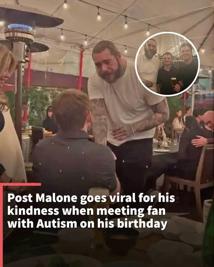 Post Malone goes viral for his kindness when meeting fan with Autism on his birthday
