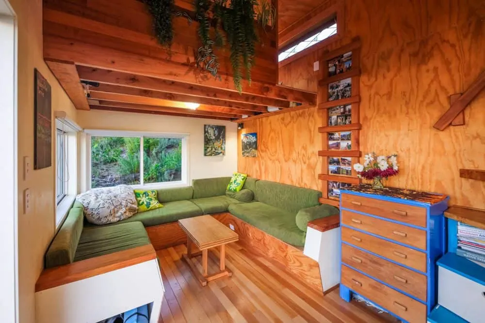 Inside Claire and Tim's tiny house in New Zealand