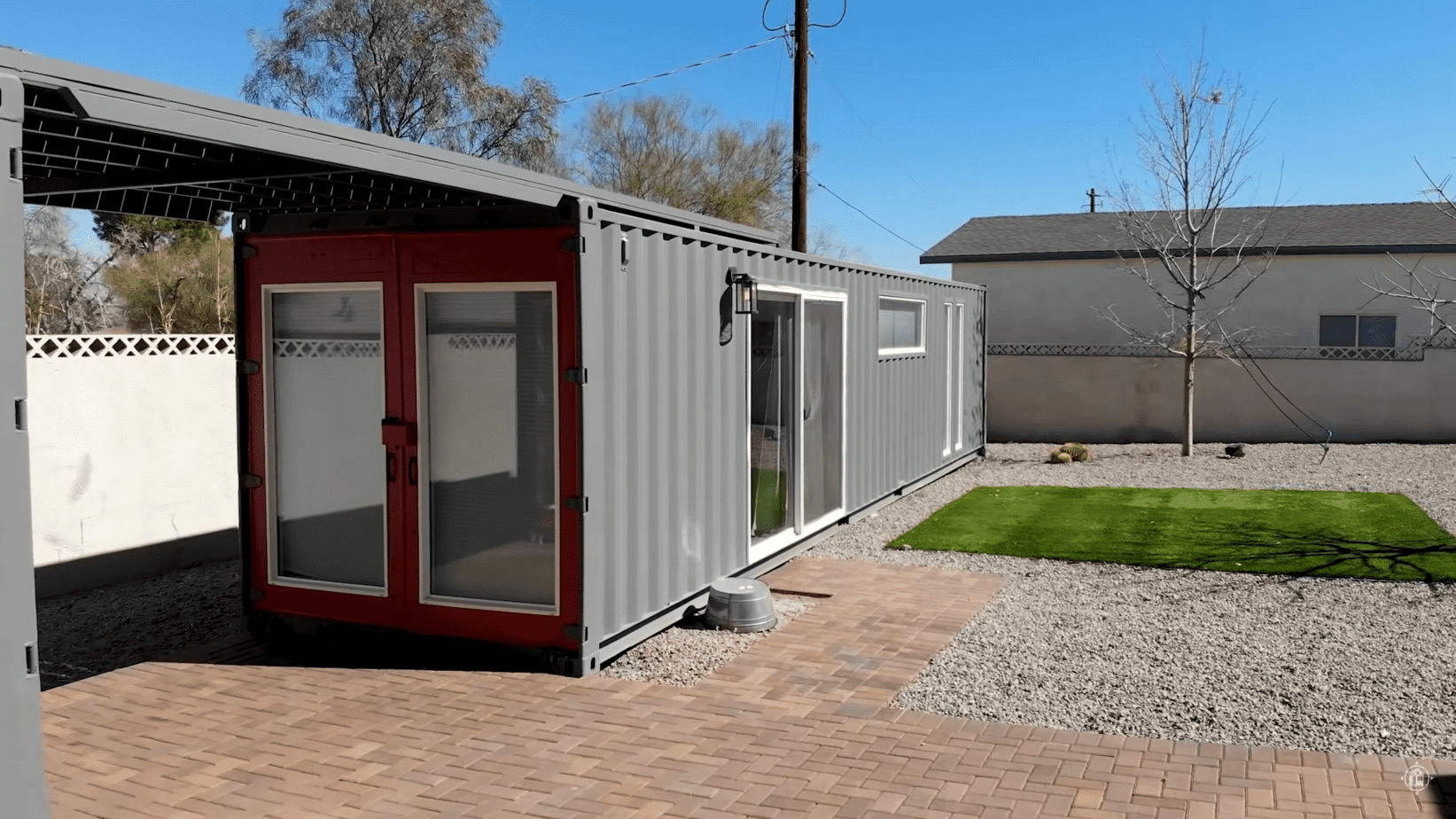 shipping container turned tiny home