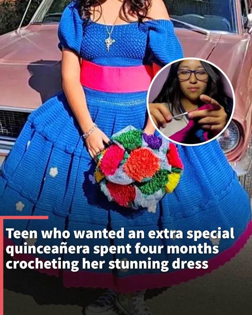 Teen who wanted an extra special quinceañera spent four months crocheting her stunning dress