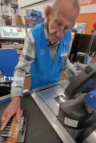 Marion working hard at Walmart
