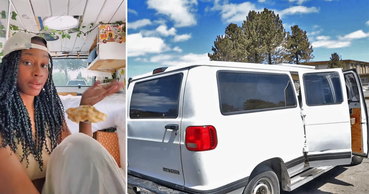 Single mom with a budget of 5K transforms van into a tiny home so she can show her little son