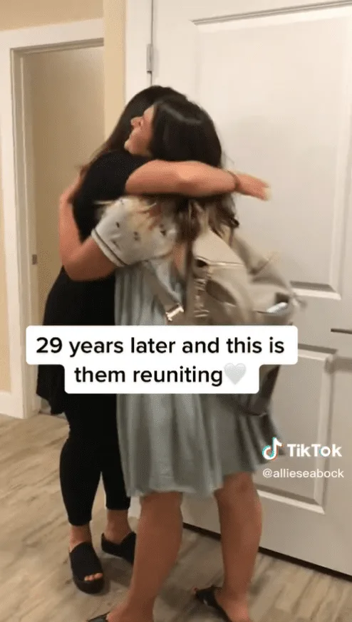 Mom finally gets to hug the daughter she placed for adoption.