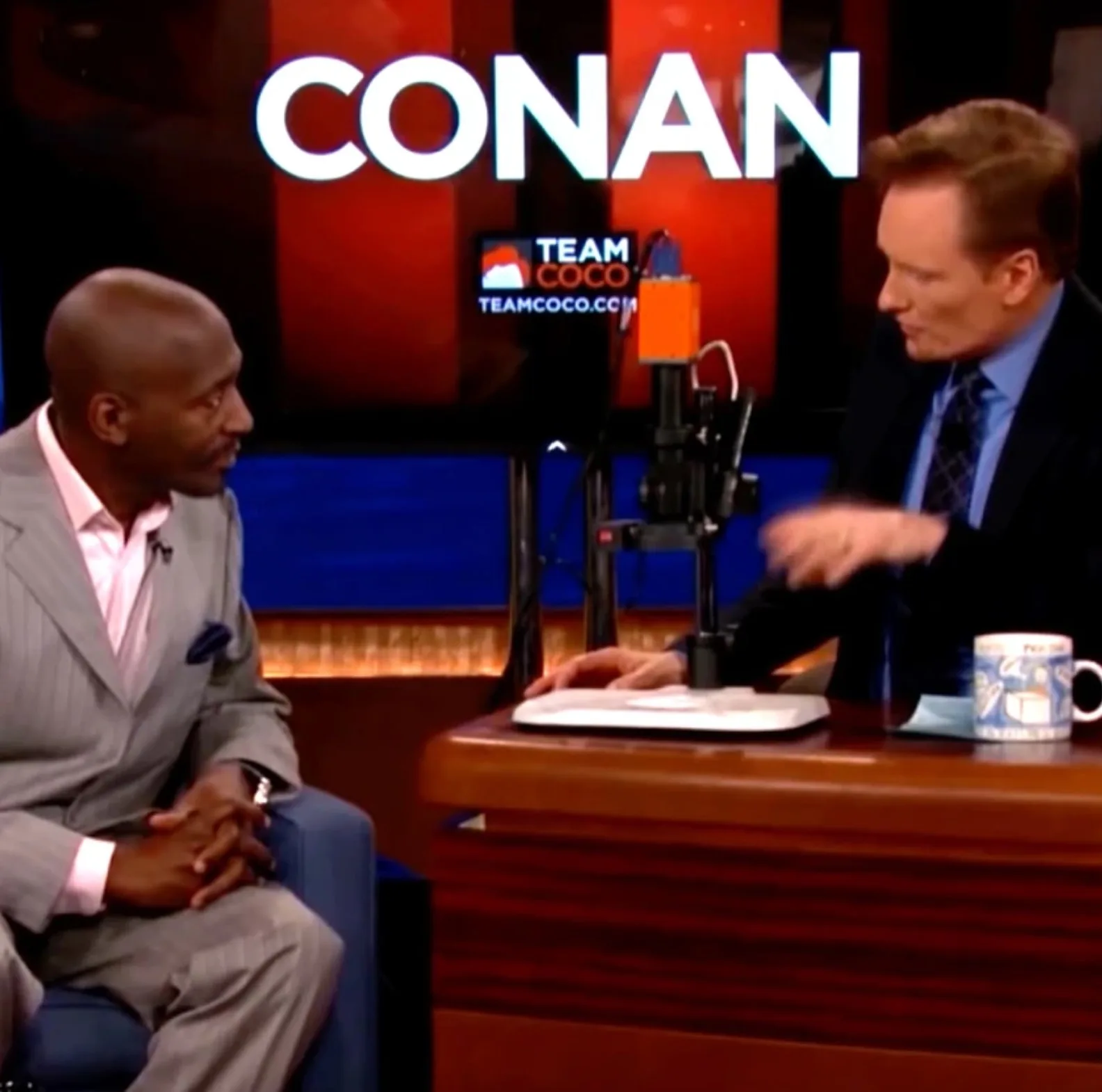 Willard Wigan's guesting on The Tonight Show with Conan O'Brien.