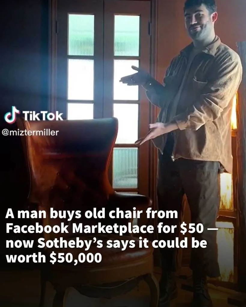 A man buys old chair from Facebook Marketplace for $50 — now Sotheby’s says it could be worth $50,000