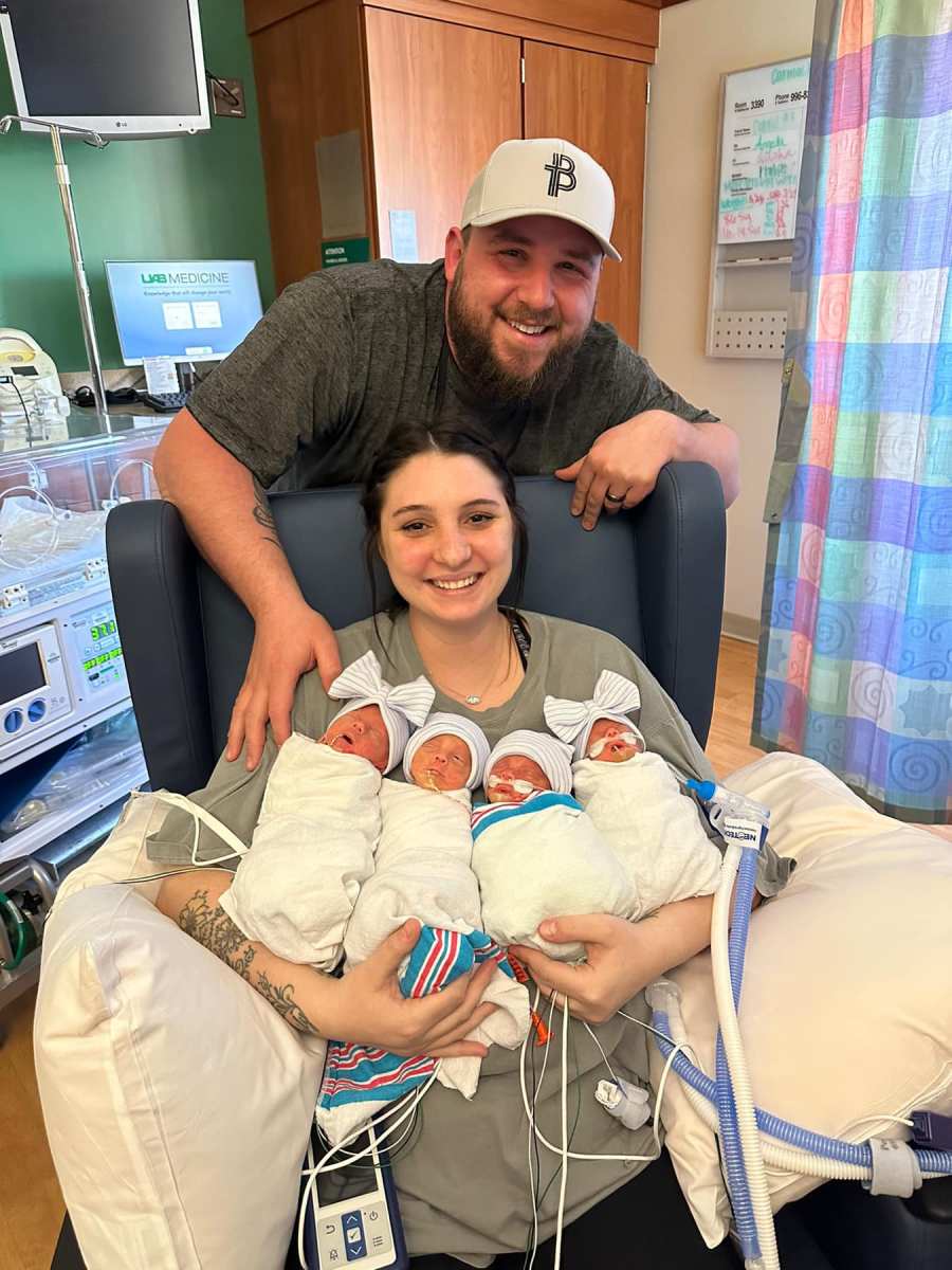Couple welcomes rare quadruplets with two sets of identical twins