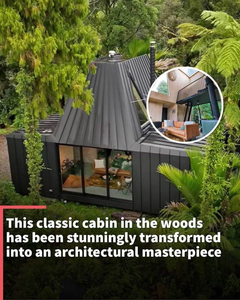 This classic cabin in the woods has been wonderfully transformed into an architectural masterpiece