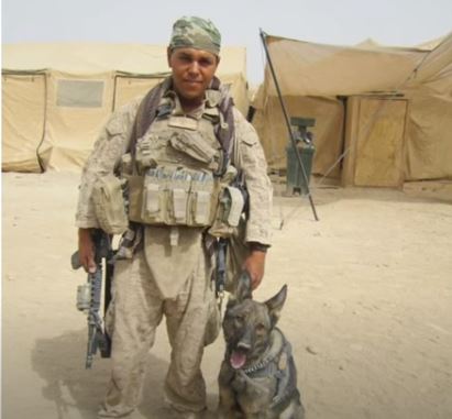 Jose Armenta worked as a K-9 handler for the Marine Corps.