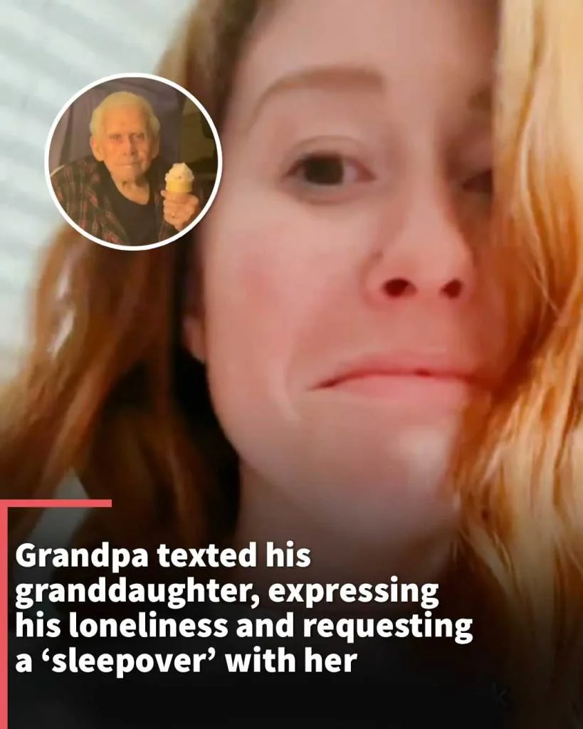 Grandpa texted his granddaughter, expressing his loneliness and requesting a ‘sleepover’ with her
