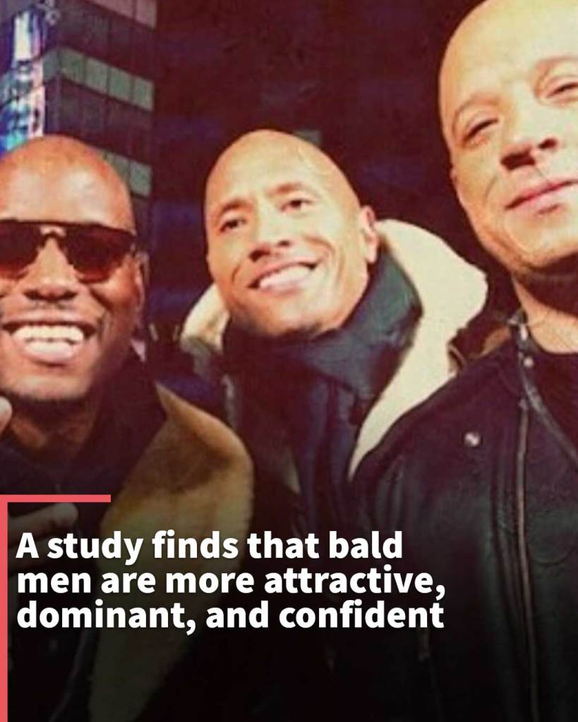 A study finds that bald men are more attractive, dominant, and confident
