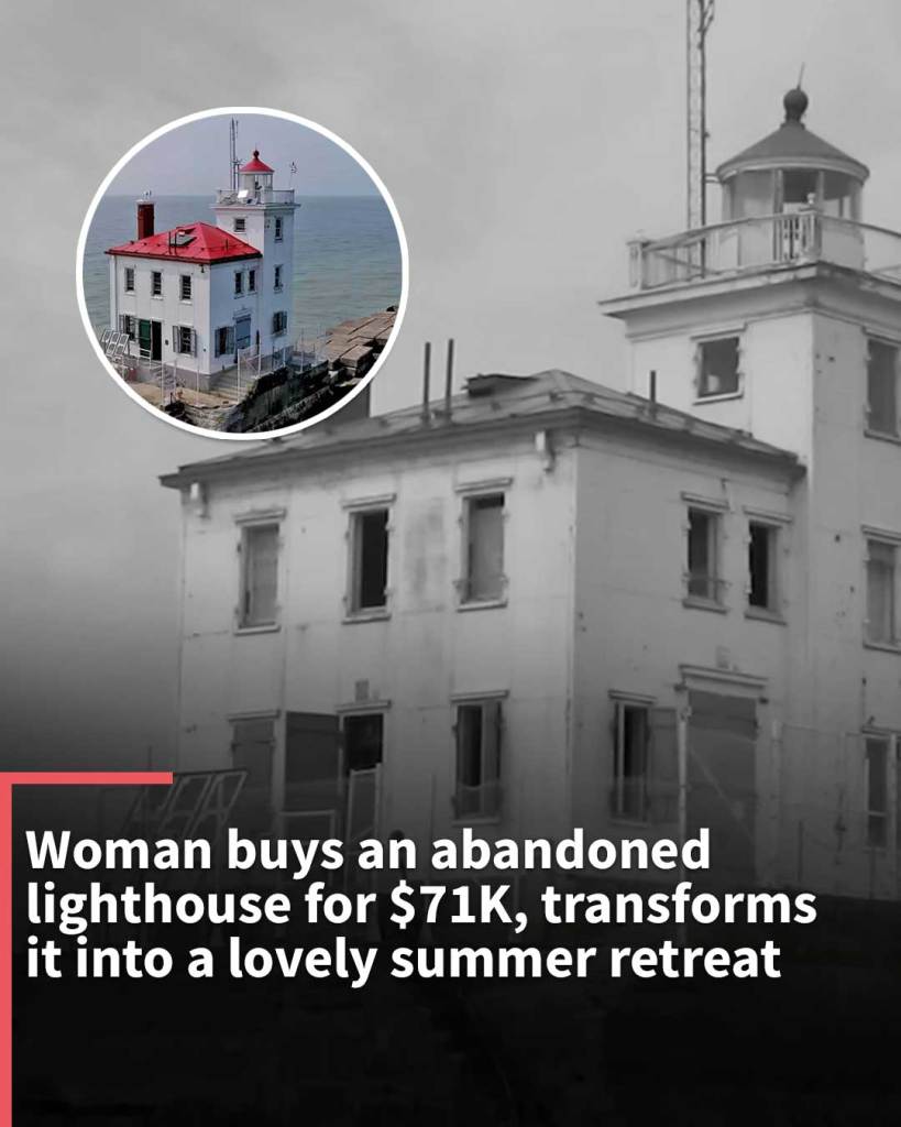 Woman buys an abandoned lighthouse for $71K, transforms it into a lovely summer retreat