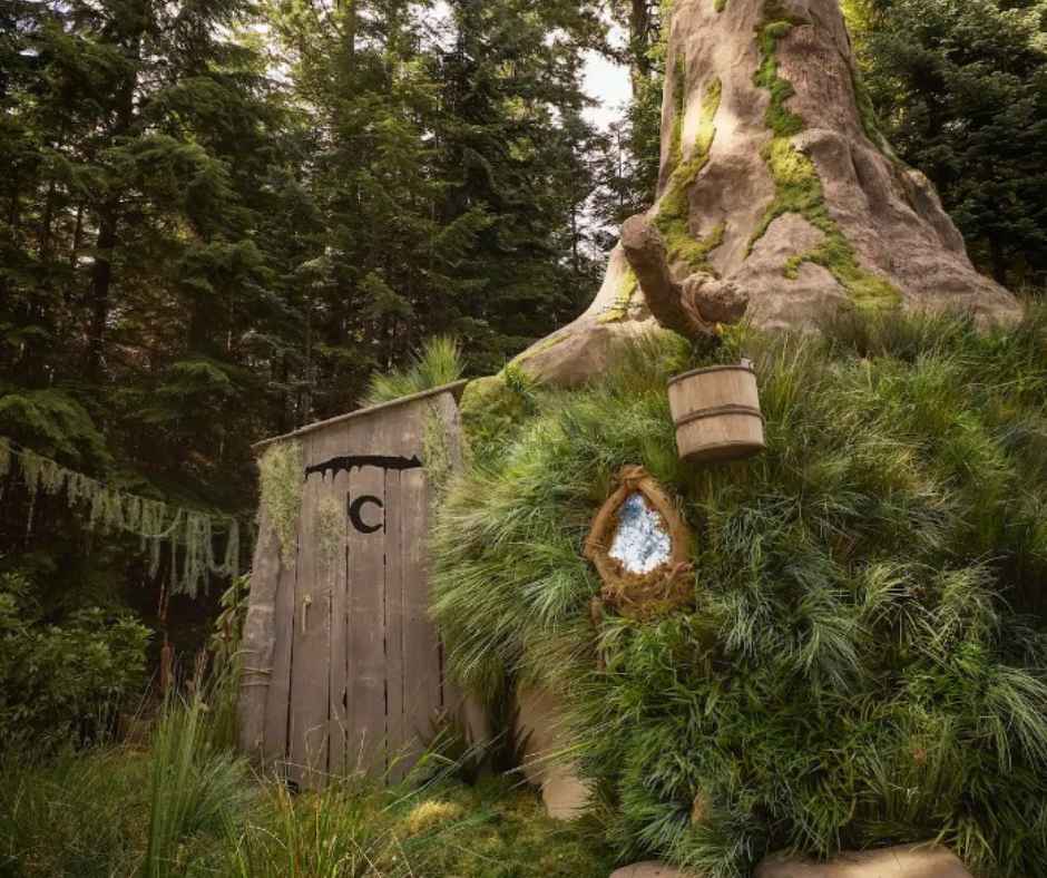 Shrek's bathroom, located outside his house.