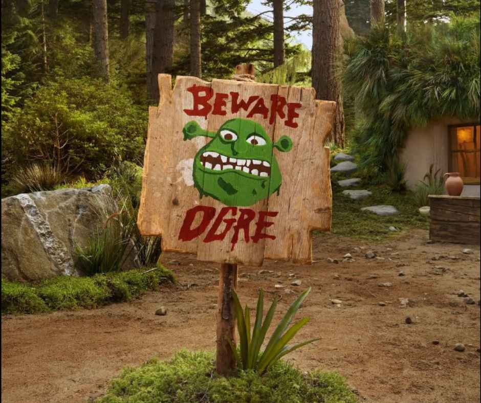 Ogre sign in front of Shrek's house.