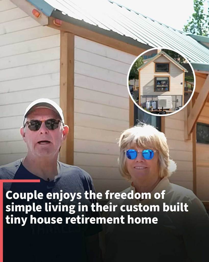 Couple who have always lived in big houses finally fulfill dream to retire in a custom-built tiny home