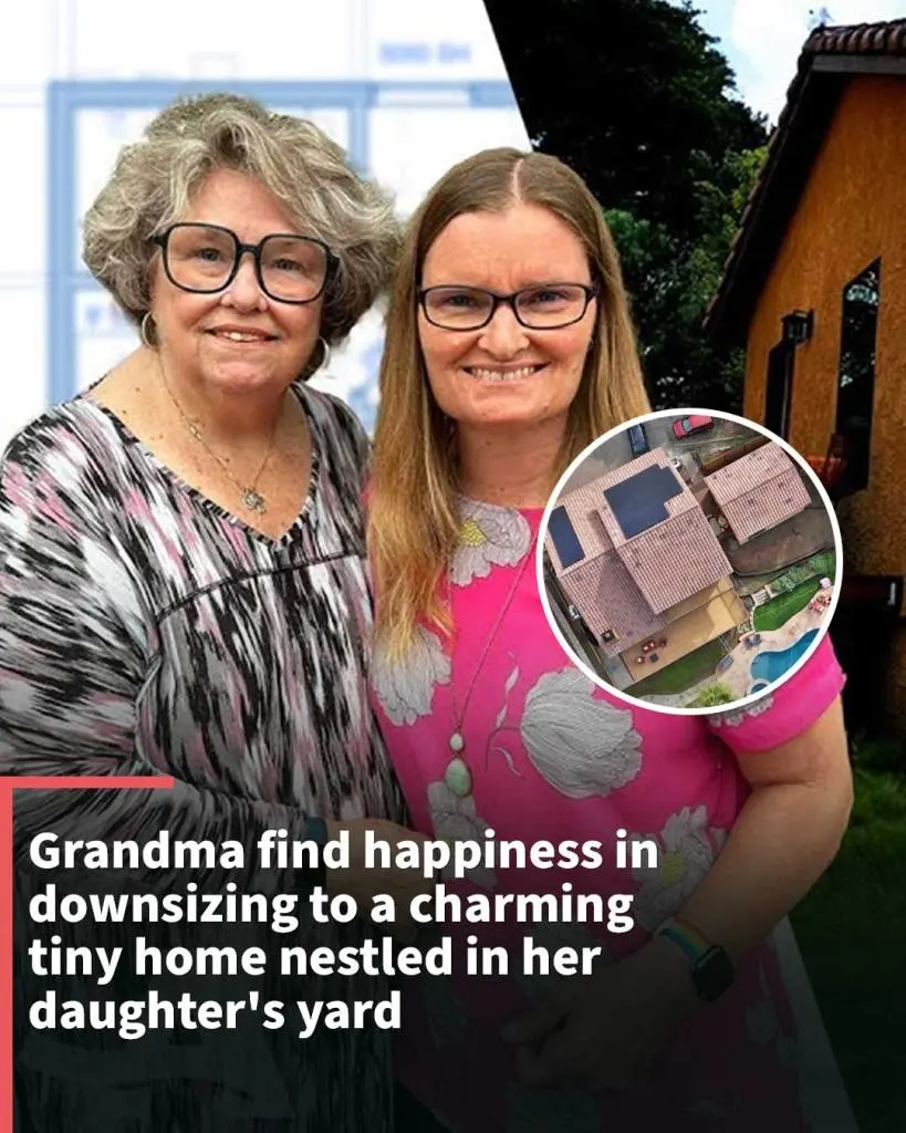 Grandma find happiness in downsizing to a charming tiny home nestled in her daughter’s yard