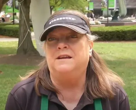 Karen Collinsworth talks about her job as a Starbucks barista.