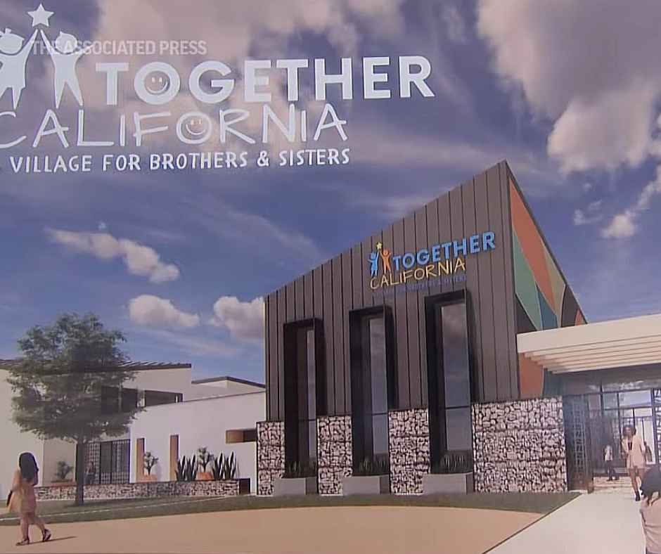 Computer generated photo of Together California Village's main entrance.