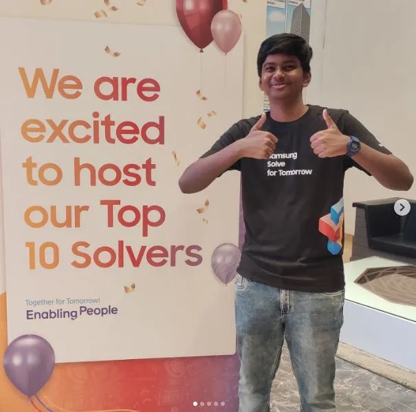 Hampshire Chadalavada was one of Samsung's top 10 solvers.