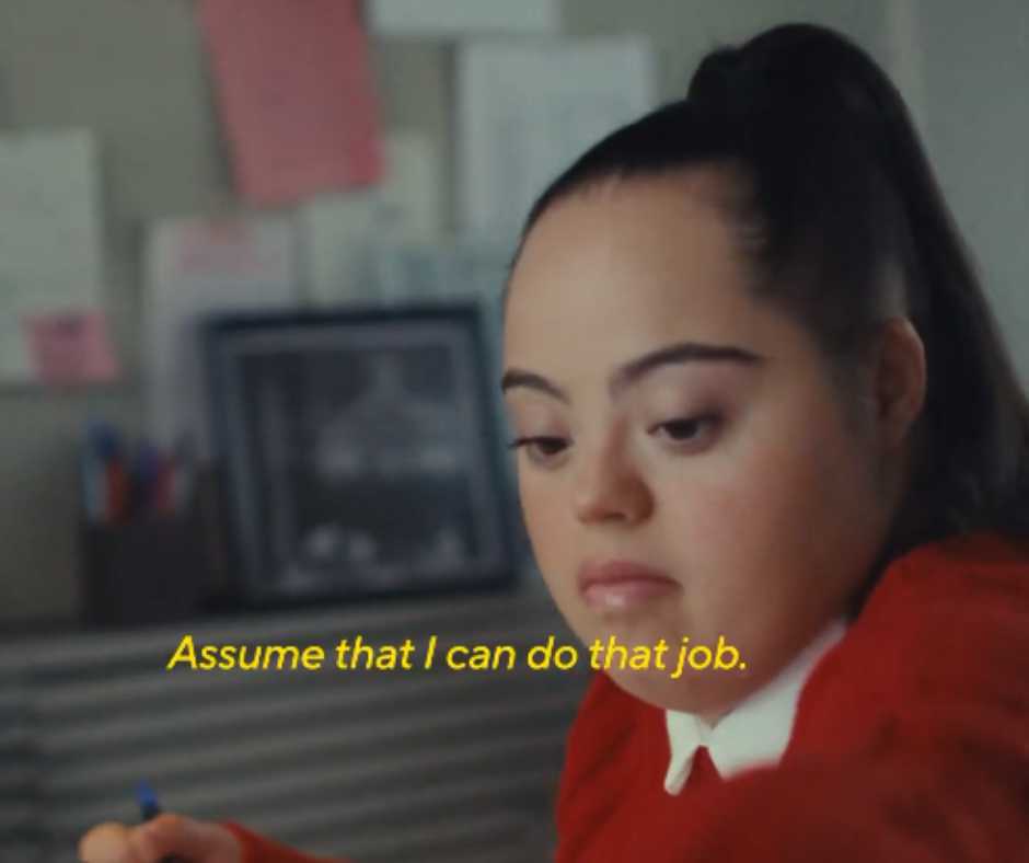 Part of the ad where Madison said "Assume that I can do that job"