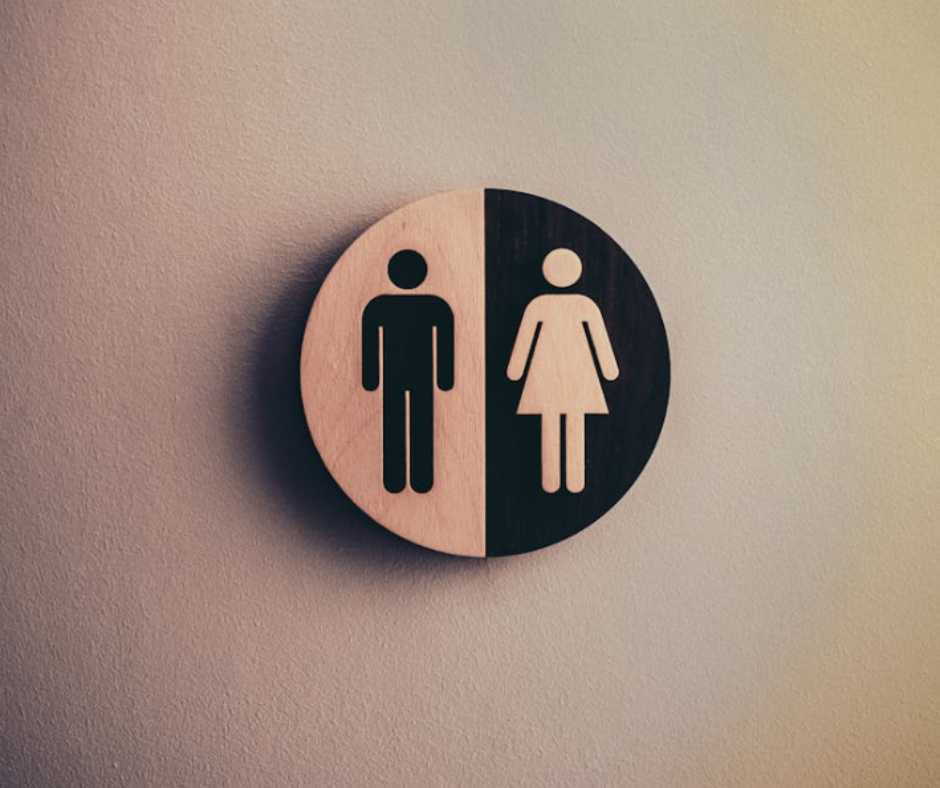 Male and Female restroom sign