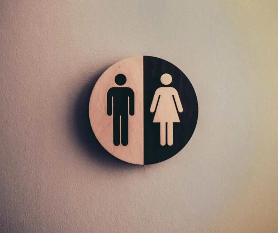 Male and Female restroom sign