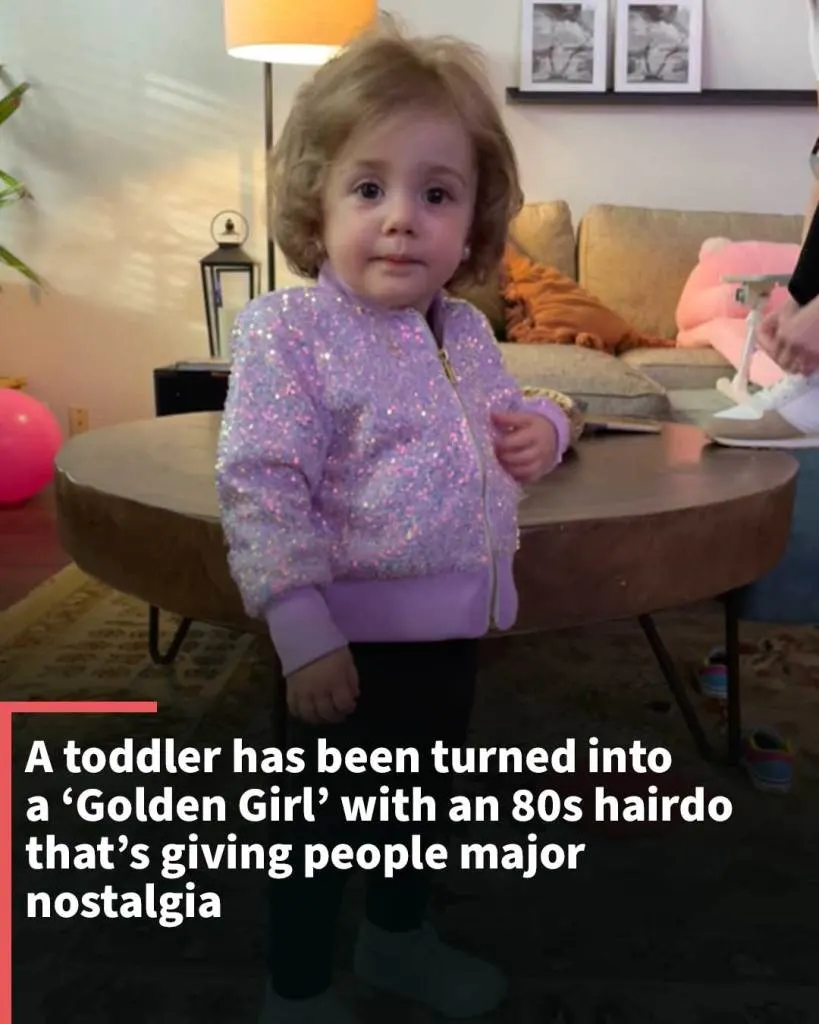 A toddler has been turned into a ‘Golden Girl’ with an 80s hairdo that’s giving people major nostalgia