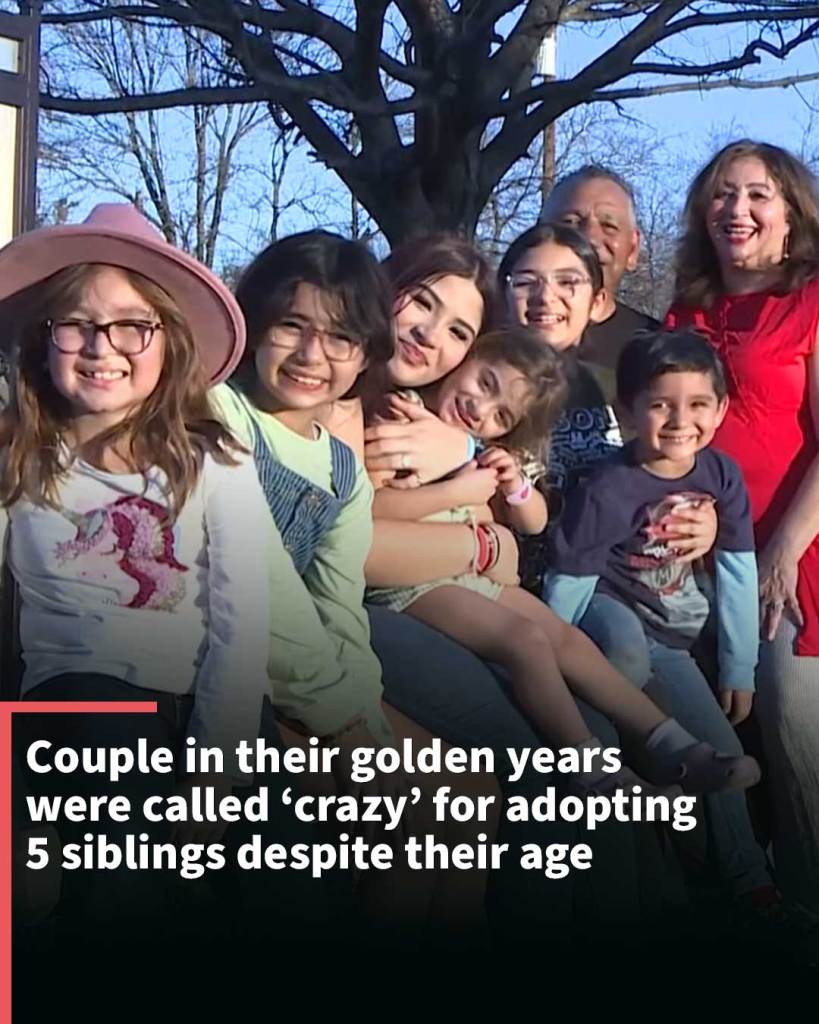 Couple in their golden years were called ‘crazy’ for adopting 5 siblings despite their age