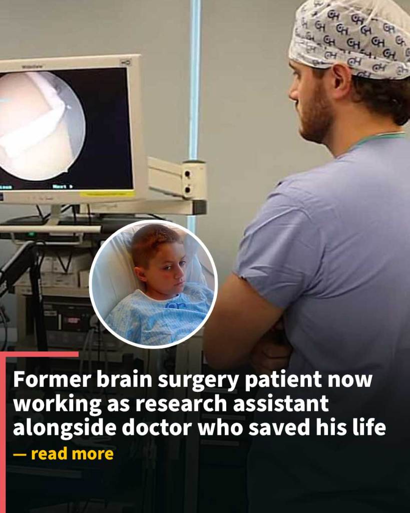 Former brain surgery patient now working as research assistant alongside doctor who saved his life