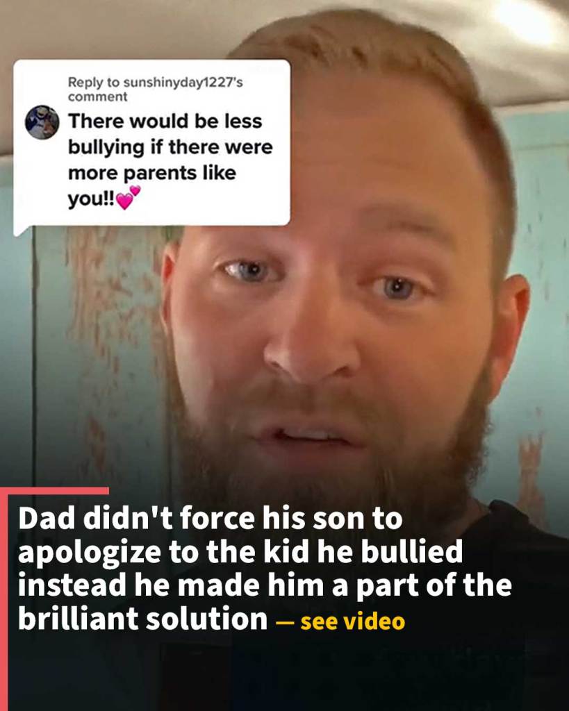 Dad didn’t force his son to apologize to the kid he bullied instead he made him a part of the brilliant solution