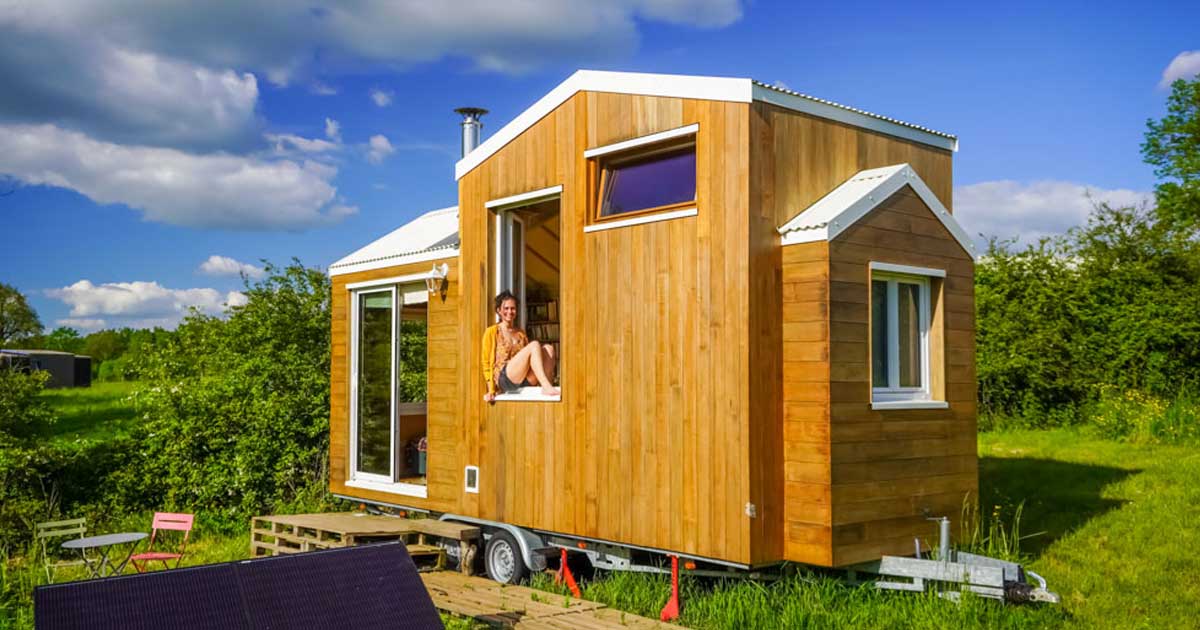 Solo Female Builds Ultra-Functional Tiny Home