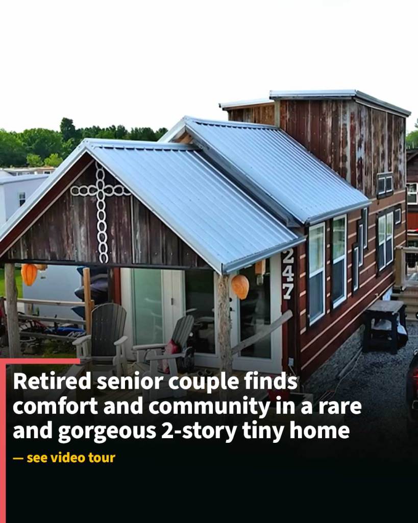 Retired senior couple finds comfort and community in a rare and gorgeous 2-story tiny house