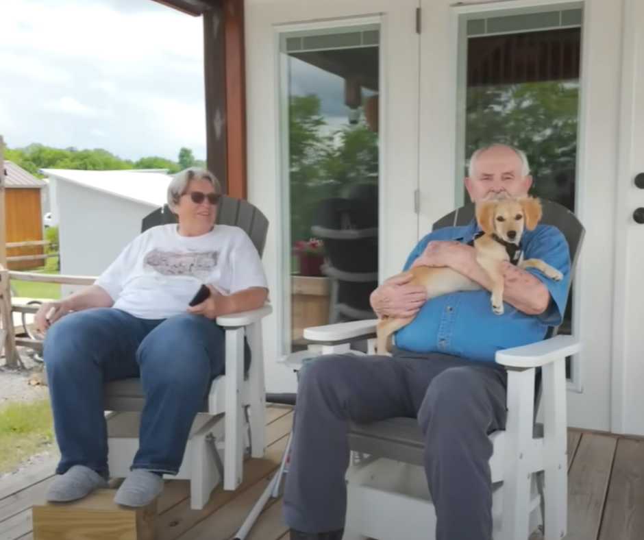 Alice and Ron spending time in their patio
